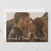 シンプル写真モダンテンプレートの保存 セーブザデート (正面)