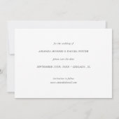 シンプル写真モダンテンプレートの保存 セーブザデート (裏面)