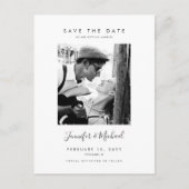 シンプル写真モダンデザイン日付はがきを保存 インビテーションポストカード (正面)