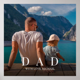 シンプル写真モダンパパファミリーミニマルカスタム主義 ポスター