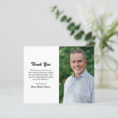 シンプル写真モダン予算サンキューカード (スタンド正面)
