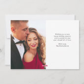 シンプル写真モダン付きハッピーホリデー シーズンカード (裏面)