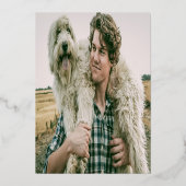 シンプル写真モダン卒業会 箔招待状 (裏面)