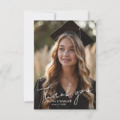 シンプル写真モダン卒業式 サンキューカード (正面)