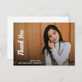 シンプル写真モダン卒業 サンキューカード (正面/裏面)