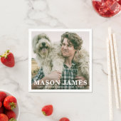 シンプル写真モダン卒業 スタンダードカクテルナプキン (インサイチュ)