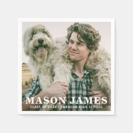 シンプル写真モダン卒業 スタンダードカクテルナプキン