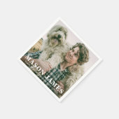 シンプル写真モダン卒業 スタンダードカクテルナプキン (角)