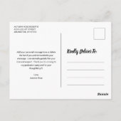 シンプル写真モダン卒業 ポストカード (裏面)