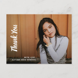 シンプル写真モダン卒業 ポストカード