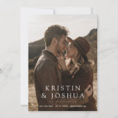 シンプル写真モダン日付の保存招待状 セーブザデート (正面)