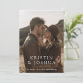 シンプル写真モダン日付の保存招待状 セーブザデート (スタンド正面)