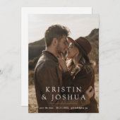 シンプル写真モダン日付の保存招待状 セーブザデート (正面/裏面)