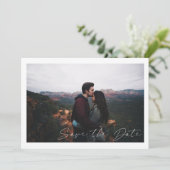 シンプル写真モダン日付の保存 招待状 (スタンド正面)