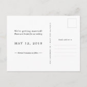 シンプル写真モダン日付の保存 案内ポストカード (裏面)