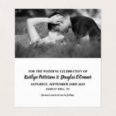 シンプル写真モダン日付カードの保存 名刺 (内部フラット)