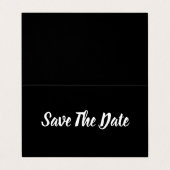 シンプル写真モダン日付カードの保存 名刺 (外部フラット)