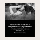 シンプル写真モダン日付カードの保存 名刺 (内部フラット)