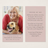 シンプル写真モダン祈りの言葉カード (正面&裏面)