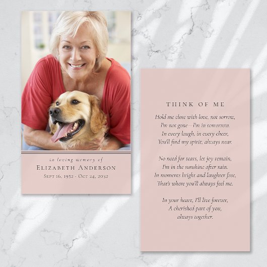 シンプル写真モダン祈りの言葉カード