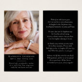 シンプル写真モダン祈りの言葉カード (正面&裏面)