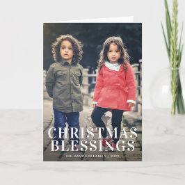 シンプル写真モダン聖降誕祭 シーズンカード