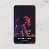 シンプル写真モダンQRコードプロフェッショナルポートフォリオ 名刺 (正面)