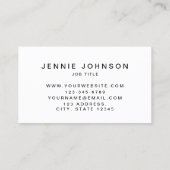 シンプル写真モダンQRコーミニマルド名刺 名刺 (裏面)