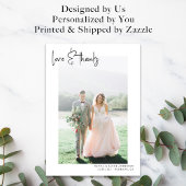 シンプル写真ラヴ感謝してい結婚ズ サンキューカード