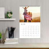 シンプル写真ヶ月ミニマクールリストタイポグラフィ カレンダー