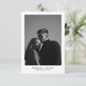 シンプル写真付き結婚Blackサンキューカード サンキューカード (スタンド正面)