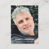 シンプル写真付き赤い葬儀祈りの言葉カード エンクロージャーカード (正面)