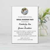 シンプル写真仮想婚約パーティ招待状 招待状 (スタンド正面)