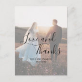 シンプル写真優雅な結婚式 ポストカード (正面)