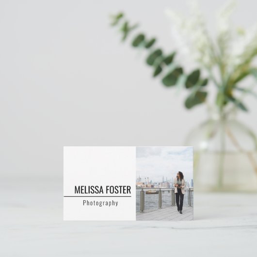 シンプル写真写真名刺 名刺 (スタンド正面)