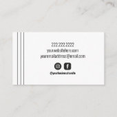 シンプル写真写真名刺 名刺 (裏面)