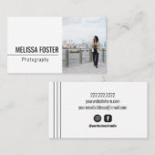 シンプル写真写真名刺 名刺 (正面/裏面)