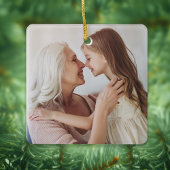 シンプル写真冬の水彩赤（鳥）ショウジョウコウカンチョウ鳥 セラミックオーナメント