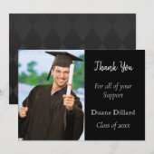 シンプル写真卒業ありがとう サンキューカード (正面/裏面)