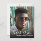 シンプル写真卒業ありがとう ノートカード (正面)
