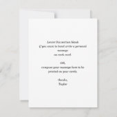 シンプル写真卒業ありがとう ノートカード (裏面)