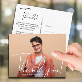 シンプル写真卒業ありがとう ポストカード