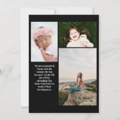 シンプル写真卒業アナウンスブラモダンック 招待状 (裏面)