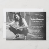 シンプル写真卒業パーティー招待状 招待状 (正面)