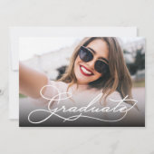 シンプル写真卒業パーティー招待状 招待状 (正面)