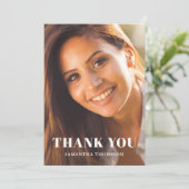 シンプル写真卒業フラットサンキューカード サンキューカード (スタンド正面)