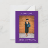 シンプル写真卒業ミニマリストありがとう ノートカード (正面)