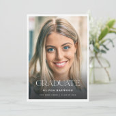 シンプル写真卒業会 招待状 (スタンド正面)