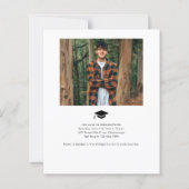 シンプル写真卒業招待状 (裏面)