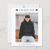 シンプル写真卒業招待状 (正面)